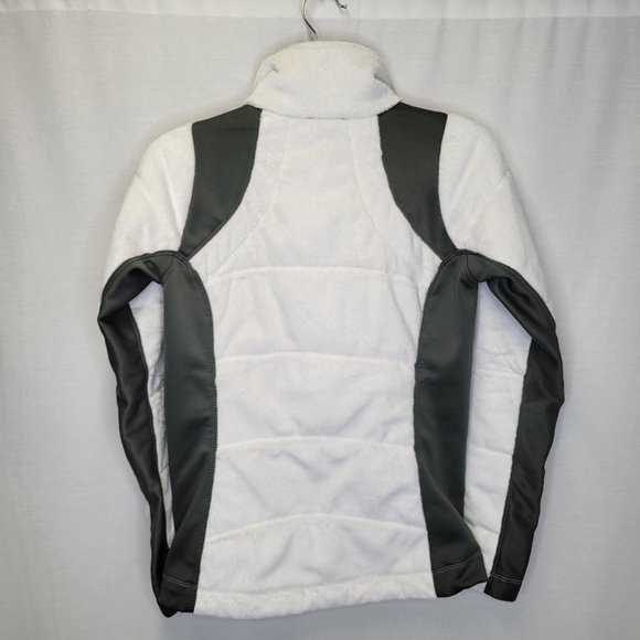 Columbia Women's Small Jacket White Fleece Green Full Zip - Picture 2 of 15